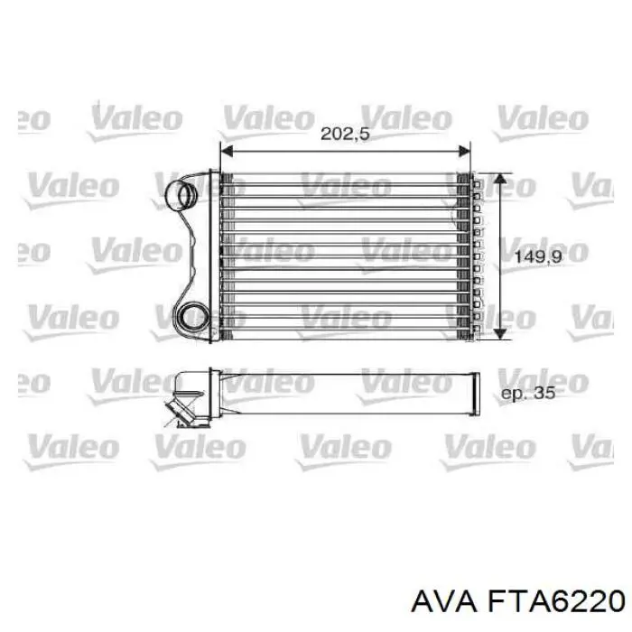 Радиатор печки FTA6220 AVA