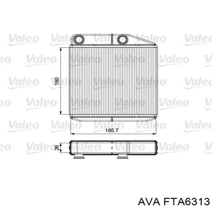 Купить FTA6313 AVA Радиатор печки