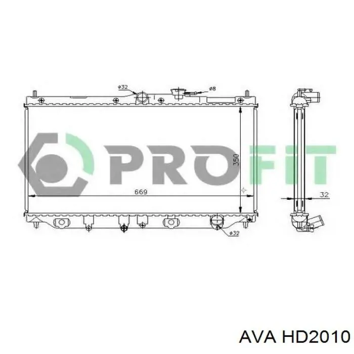 Радиатор HD2010 AVA