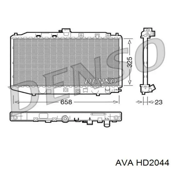 Радиатор HD2044 AVA