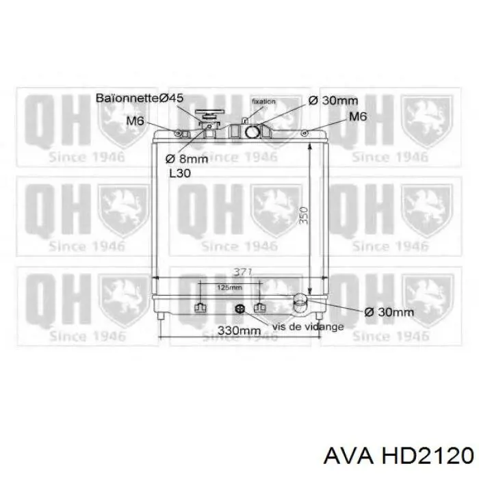 Радиатор HD2120 AVA