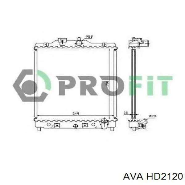 Радиатор охлаждения AVA HD2120