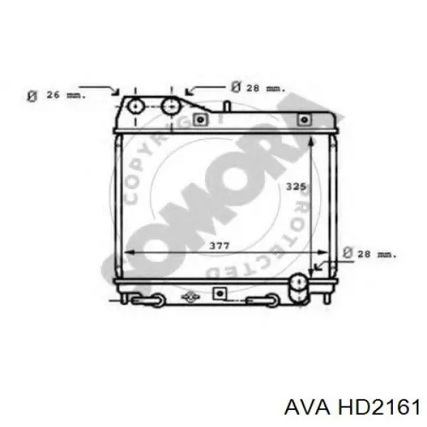 Радиатор HD2161 AVA