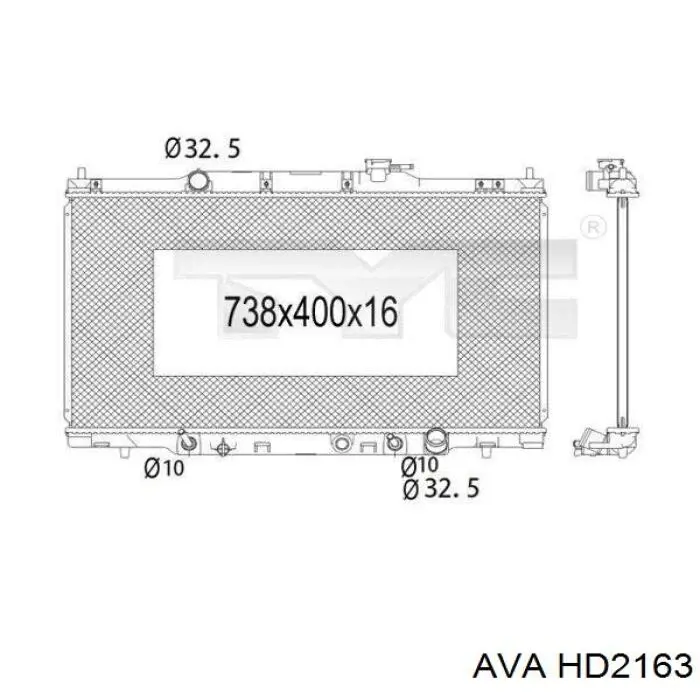 Радиатор HD2163 AVA