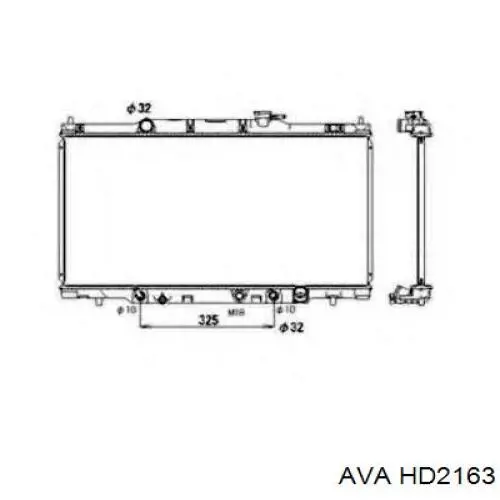 Купить HD2163 AVA Радиатор водяной