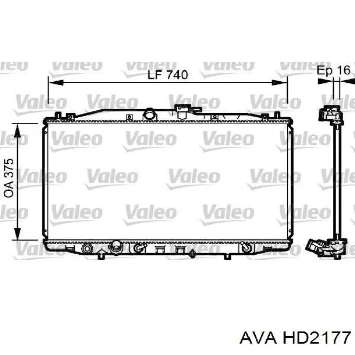 Радиатор HD2177 AVA