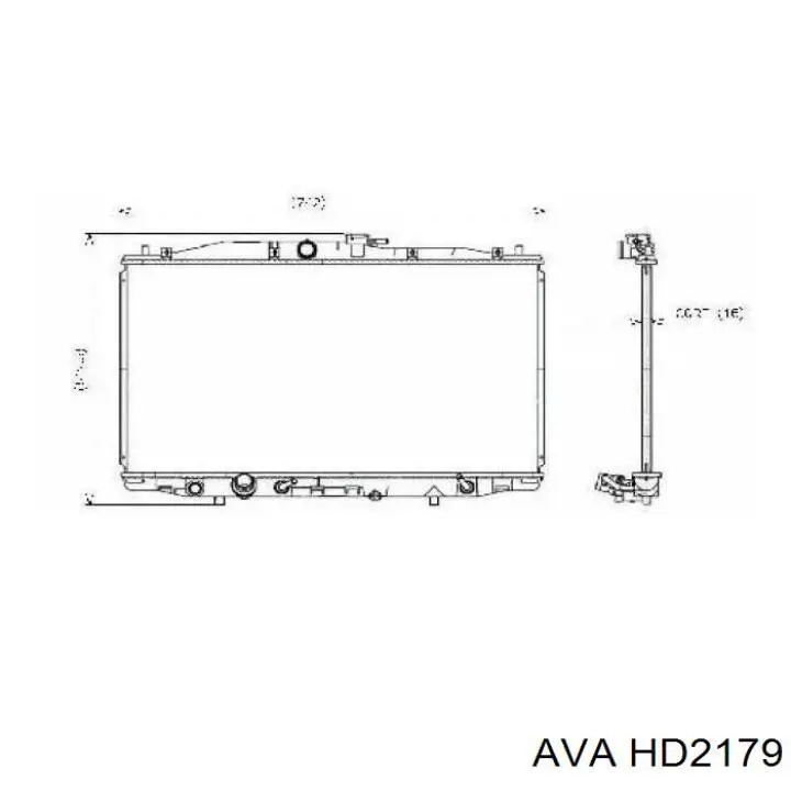 Радиатор охлаждения двигателя AVA HD2179 цена, от 96.34 USD