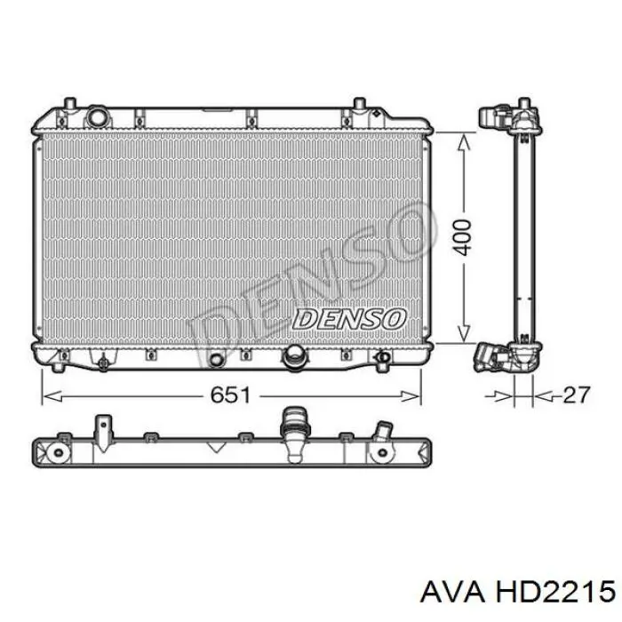 Радиатор HD2215 AVA