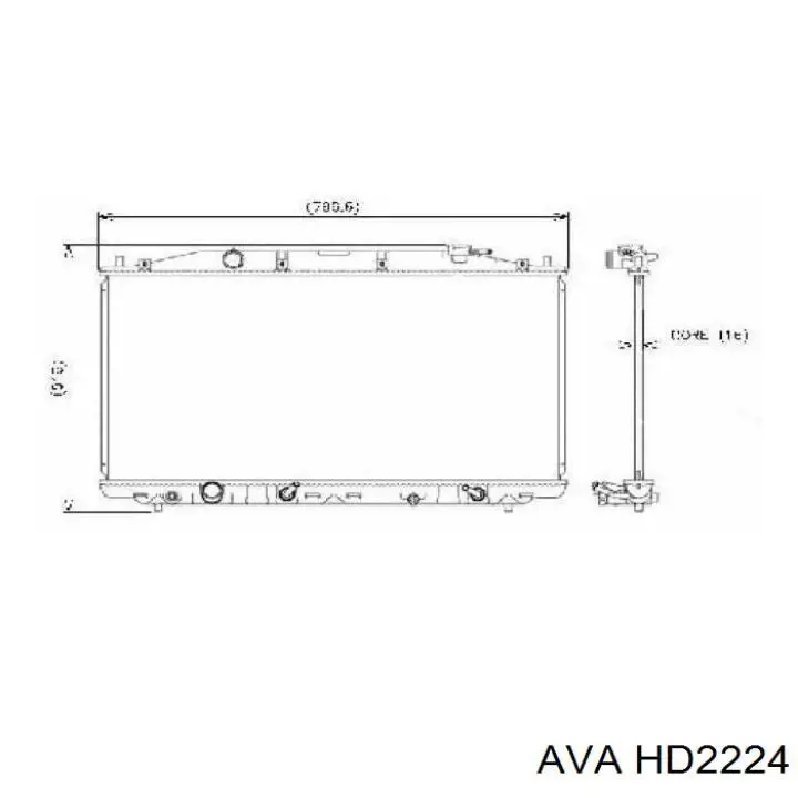 Радиатор охлаждения AVA HD2224