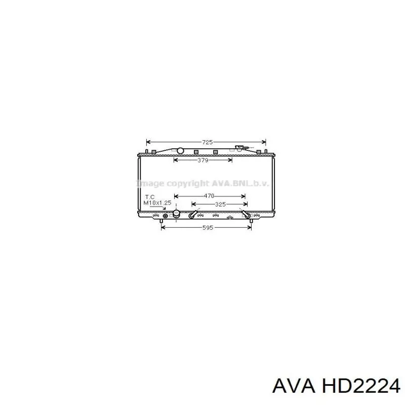 Радиатор охлаждения двигателя AVA HD2224