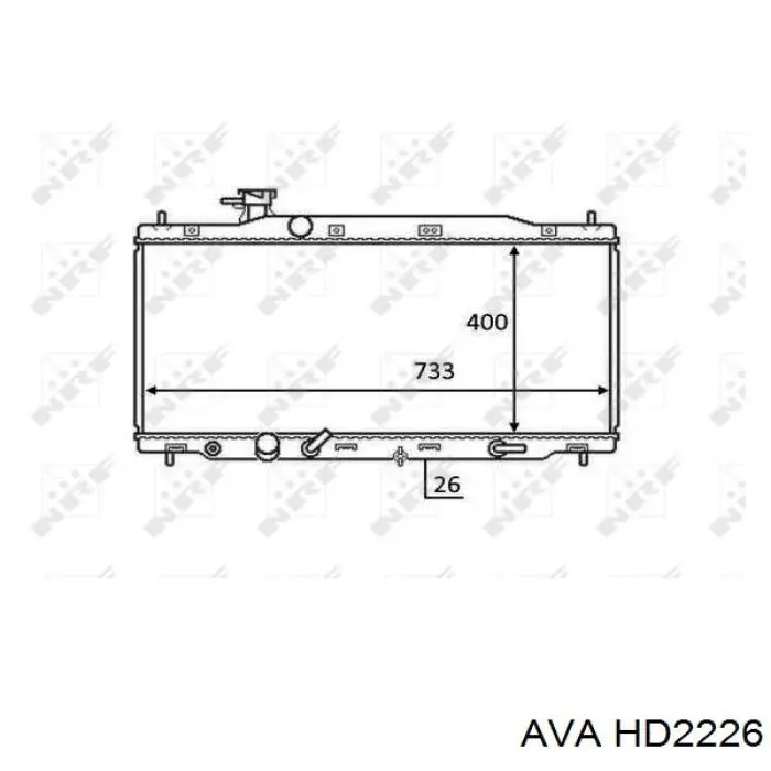 Радиатор HD2226 AVA