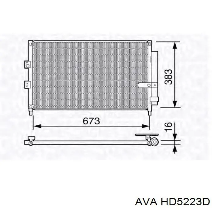 Радиатор охлаждения кондиционера AVA HD5223D
