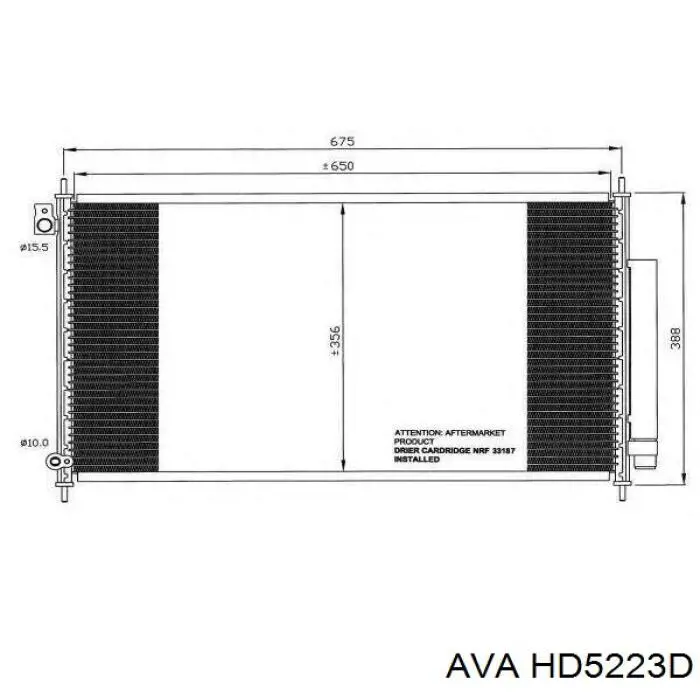 Конденсатор кондиционера AVA HD5223D цена, от 93.14 USD