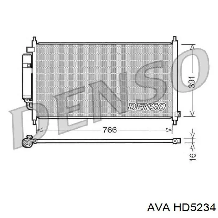 Радиатор кондиционера HD5234 AVA