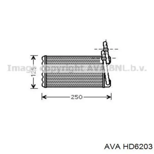 HD6203 AVA Радиатор отопителя салона