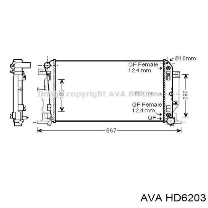 Радиатор печки (отопителя) AVA HD6203 цена, от 27.87 USD