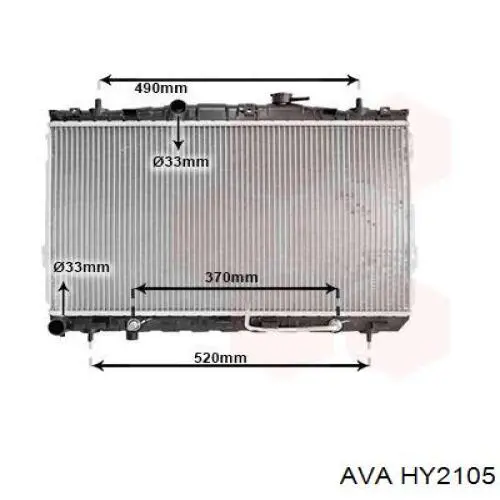 Радиатор HY2105 AVA