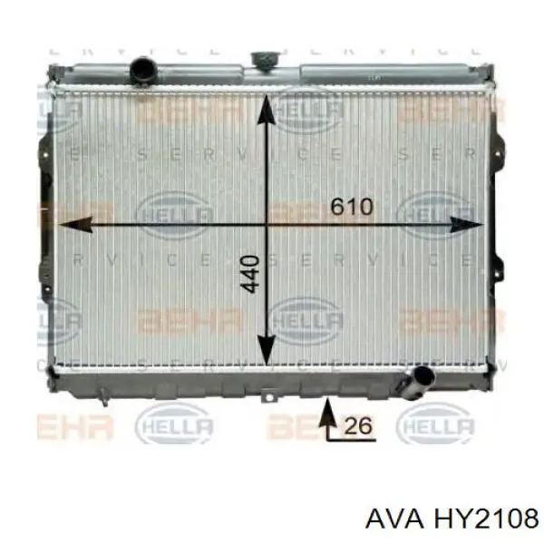 Радиатор HY2108 AVA