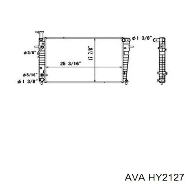 Радиатор охлаждения двигателя AVA HY2127 цена, от 92.72 USD