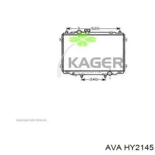 Радиатор охлаждения двигателя AVA HY2145 цена, от 113.20 USD
