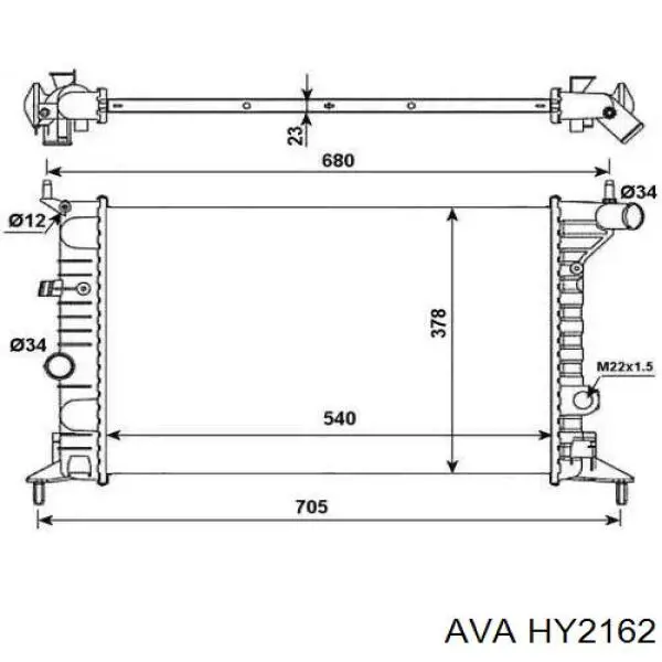 Радиатор HY2162 AVA