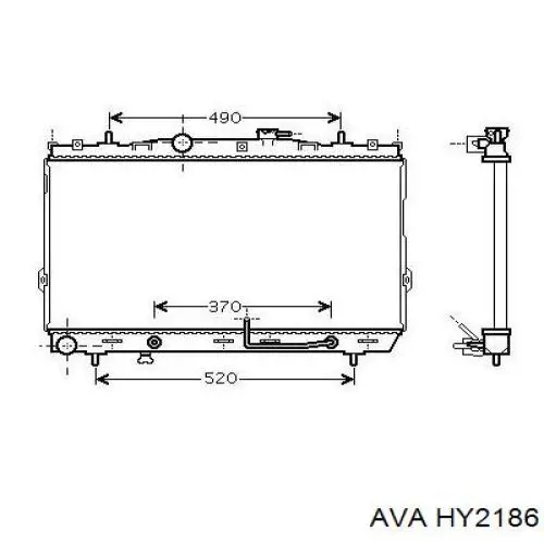 Радиатор HY2186 AVA