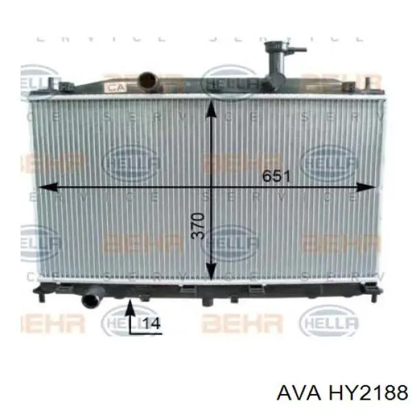 Купить HY2188 AVA Радиатор водяной