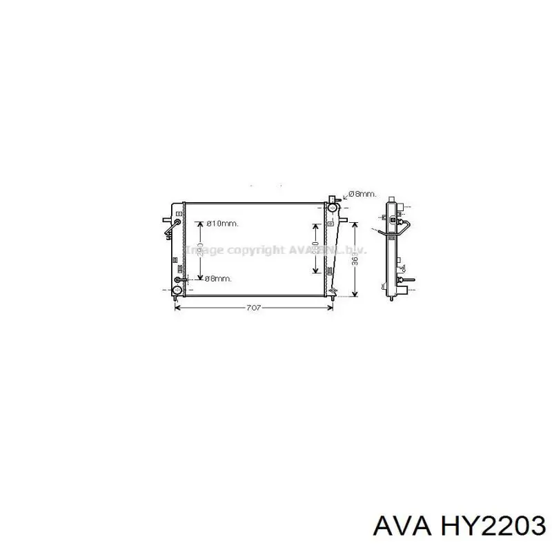 Радиатор HY2203 AVA