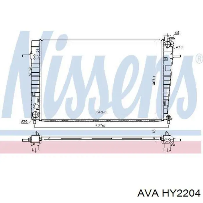 Купить HY2204 AVA Радиатор водяной