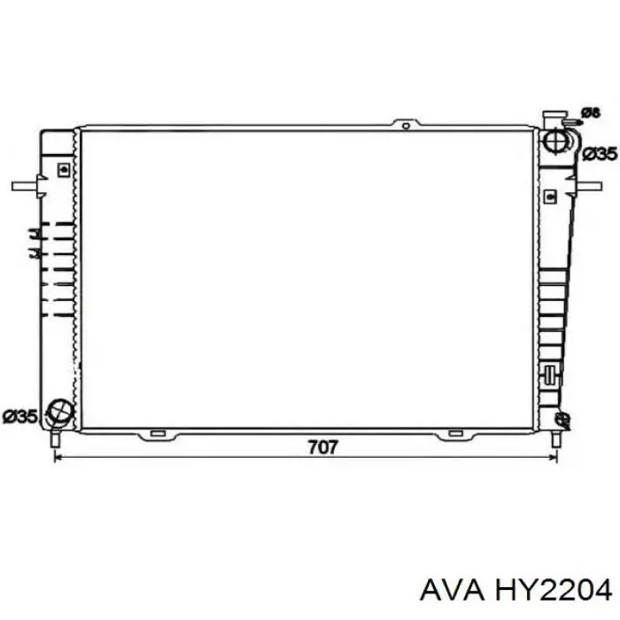 Радиатор HY2204 AVA