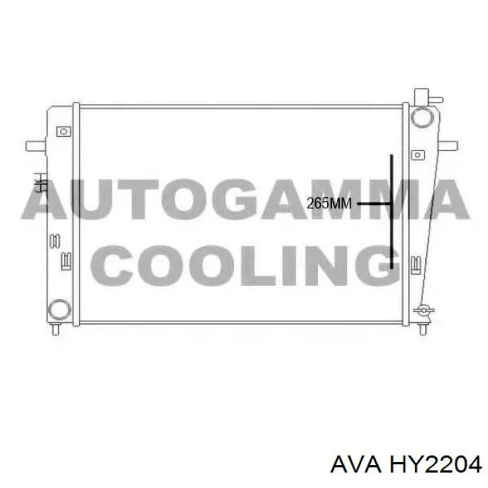 Радиатор охлаждения двигателя AVA HY2204 цена, от 109.53 USD