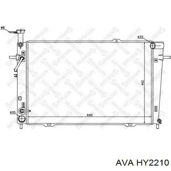 Радиатор охлаждения двигателя AVA HY2210 цена, от 101.04 USD