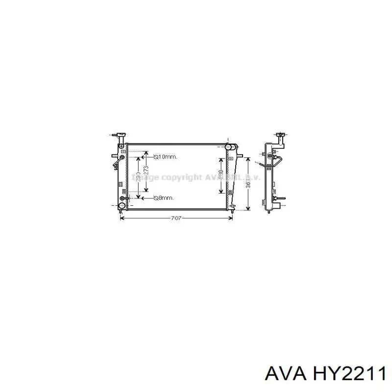 Радиатор HY2211 AVA