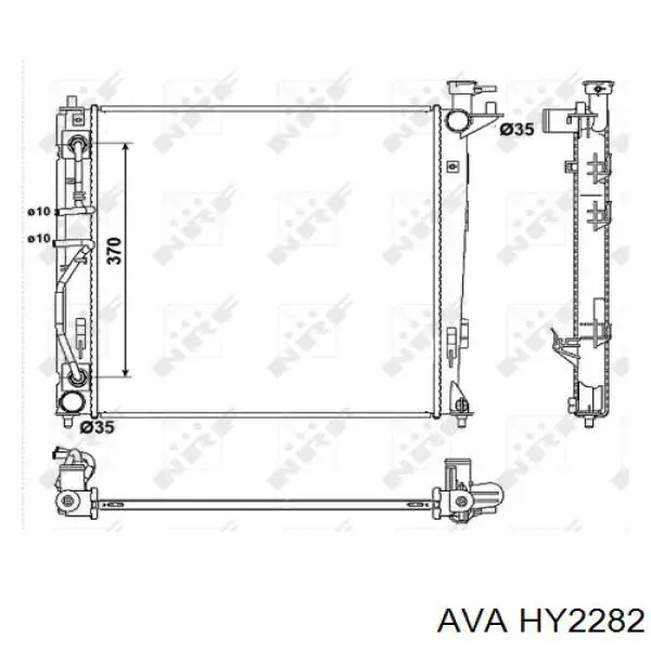 Радиатор HY2282 AVA