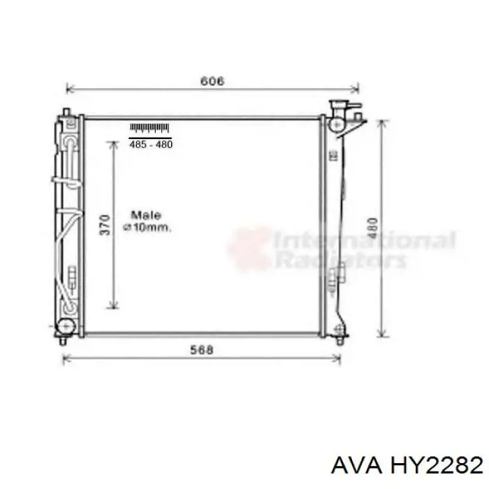 Купить HY2282 AVA Радиатор водяной
