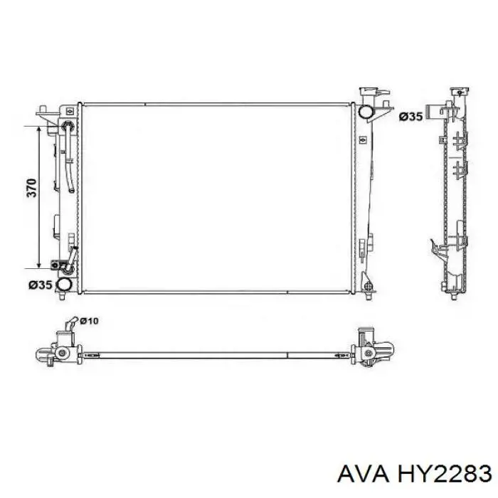 HY2283 AVA Радиатор основной