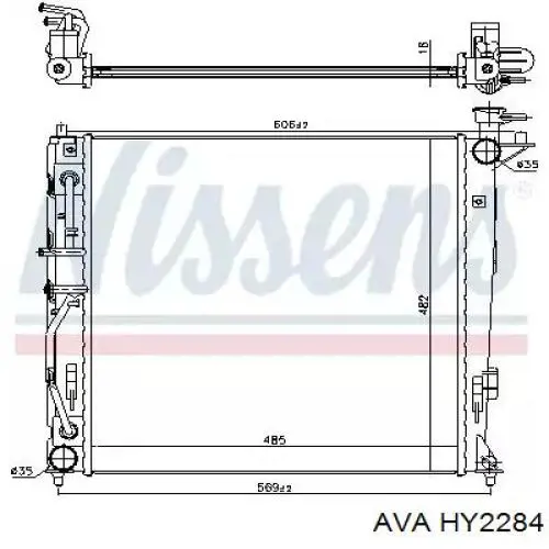 Радиатор HY2284 AVA