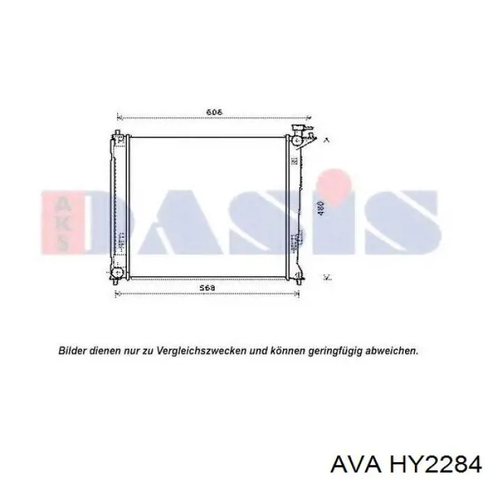 Радиатор HY2284 AVA