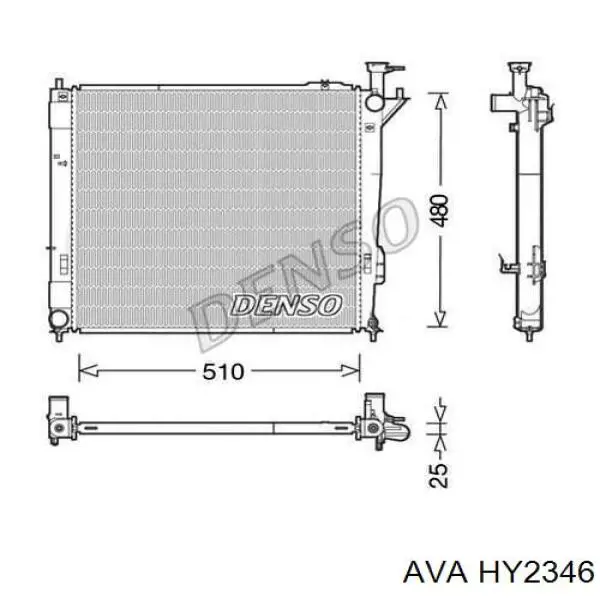 Радиатор охлаждения AVA HY2346