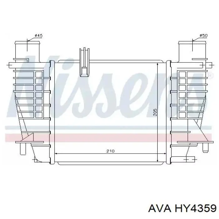 Интеркулер HY4359 AVA