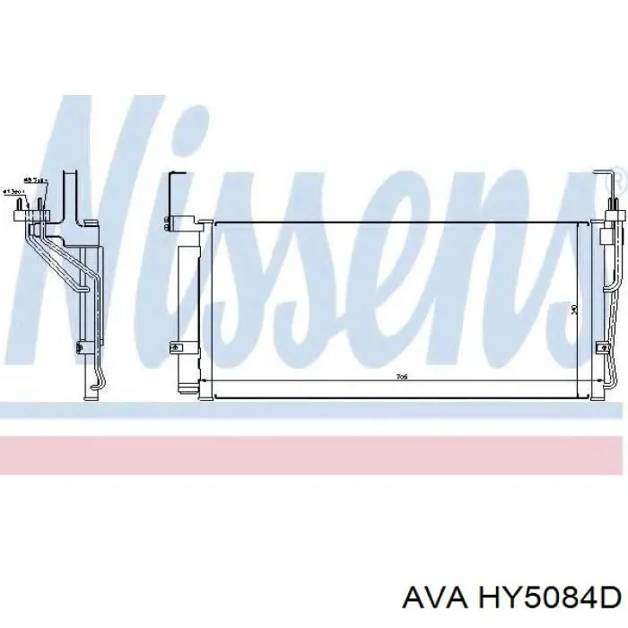HY5084D AVA радиатор кондиционера