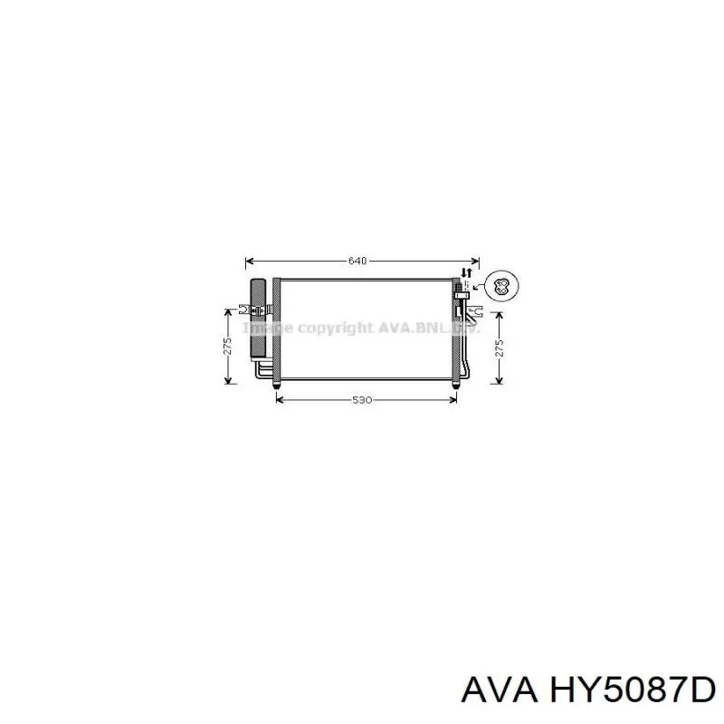 HY5087D AVA radiador de aparelho de ar condicionado