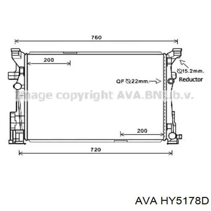 Купить HY5178D AVA Радиатор системы охлаждения кондиционера