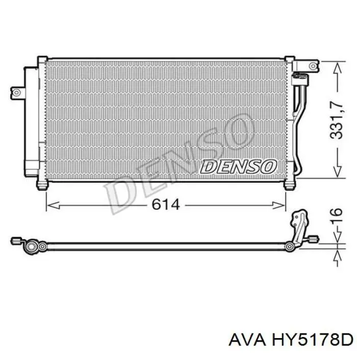 HY5178D AVA радиатор кондиционера