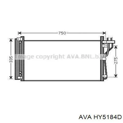 HY5184D AVA radiador de aparelho de ar condicionado