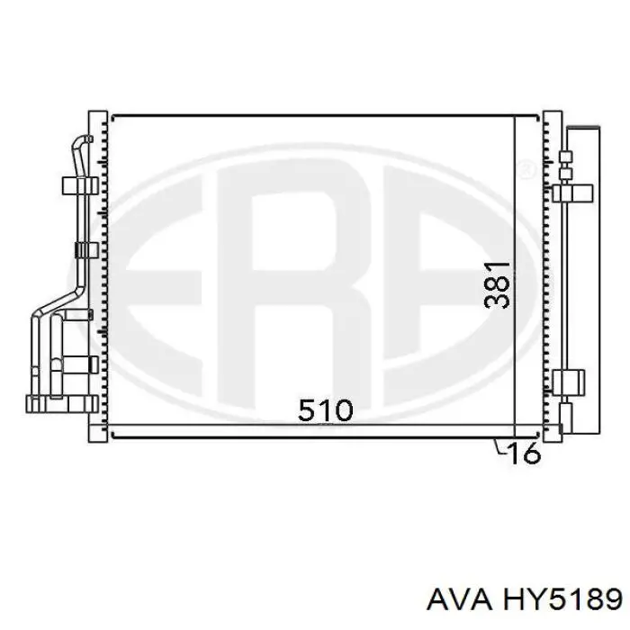 HY5189 AVA радиатор кондиционера