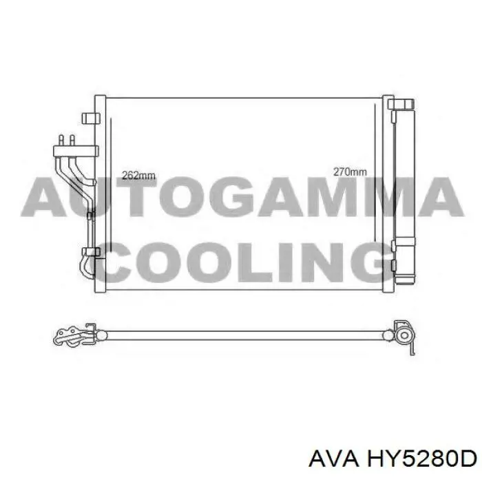 Купить HY5280D AVA Радиатор системы охлаждения кондиционера