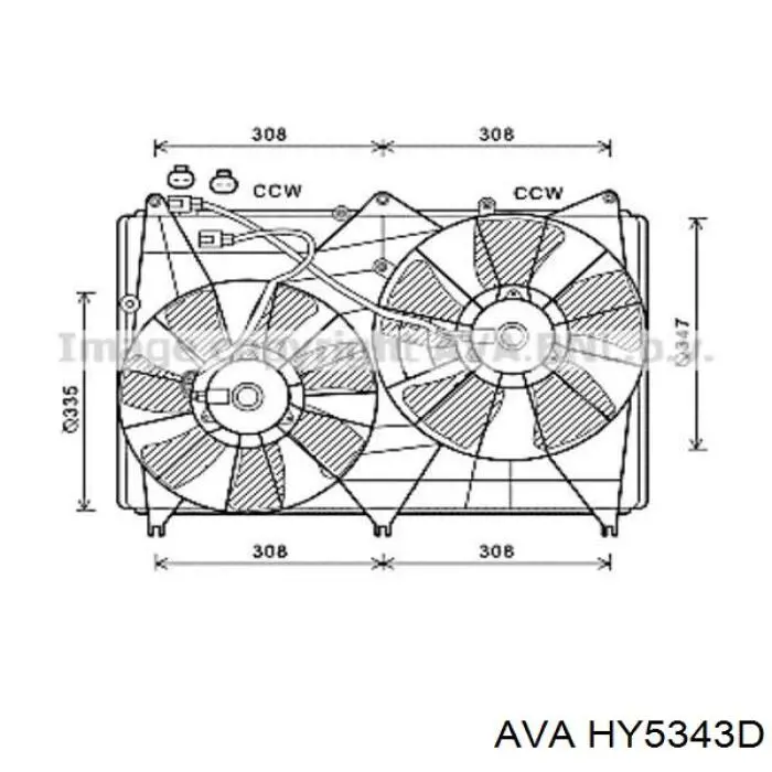 Купить HY5343D AVA Радиатор системы охлаждения кондиционера