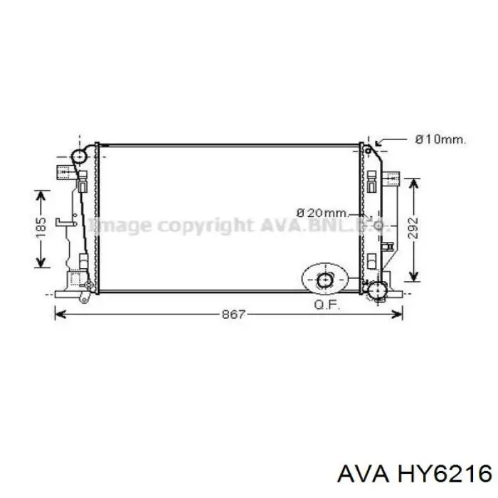 Радиатор печки HY6216 AVA