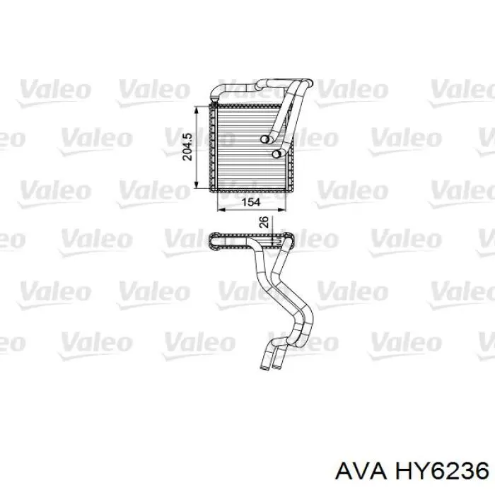 Радиатор печки HY6236 AVA